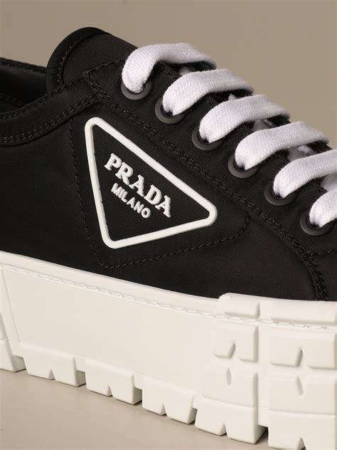 prada black sneakers womens|prada high top sneakers women's.